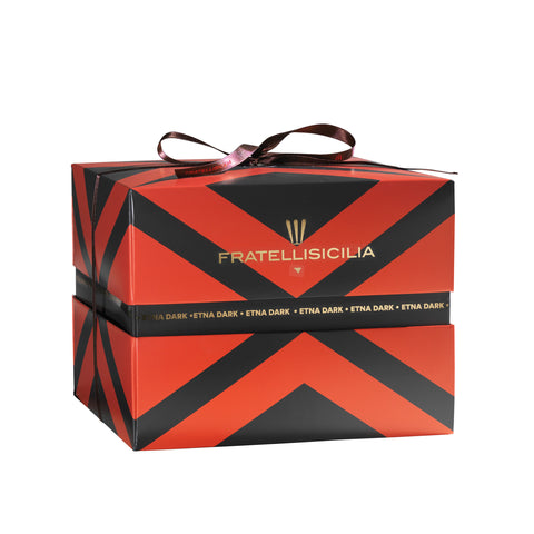 Fratelli Sicilia Etna dark panettone with 72% extra dark chocolate and blood orange cream filling