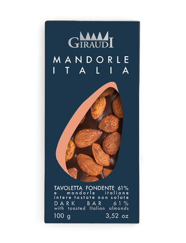 Giraudi Dark Chocolate Bar with Italian Almonds 100g