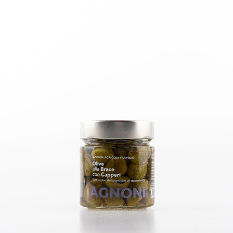 Agnoni Grilled Olives with Capers 212ml