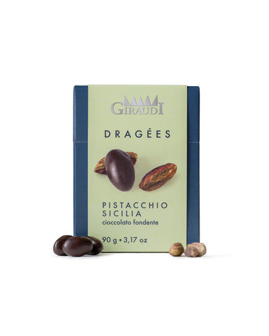 Giraudi pistachios dark chocolate dragèes 90g