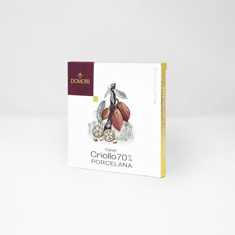 Domori Chocolate bar: Criollo Porcelana cocoa 70% 50g
