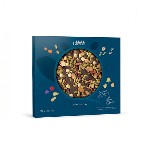 Giraudi quadrellona dark chocolate with dried & fruit 750g