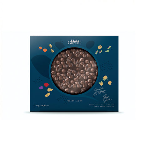 Giraudi quadrellona dark chocolate & hazelnuts 750g