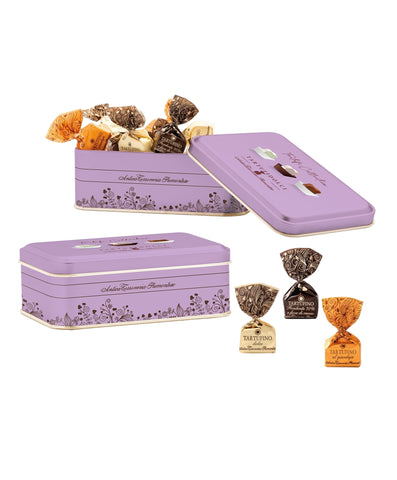 Antica Torroneria Piemontese collection lilla tin box 140g