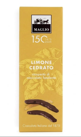 Maglio Lemon Peel in Dark Chocolate 75g