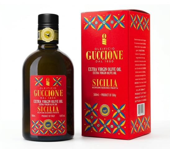 Oleificio Guccione Extra Virgin Olive Oil Sicilia IGP with Box 500ml