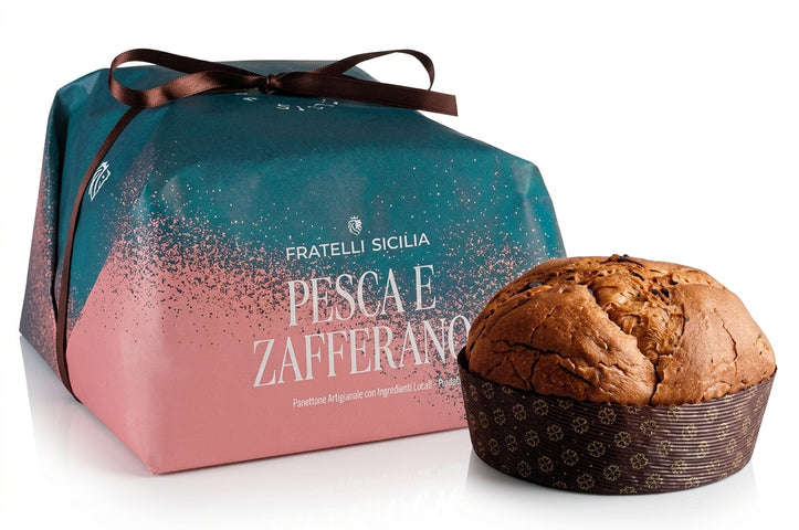 Fratelli Sicilia Peach and Saffron Panettone 500g