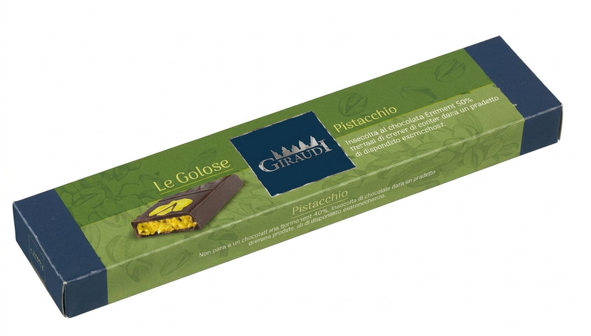 Giraudi Dark Chocolate Bar Filled with Pistachio 160g